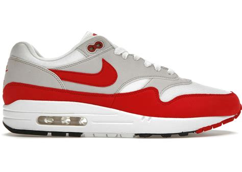 nike wit rood|Nike Air Max 1 Anniversary 'White & University Red'.